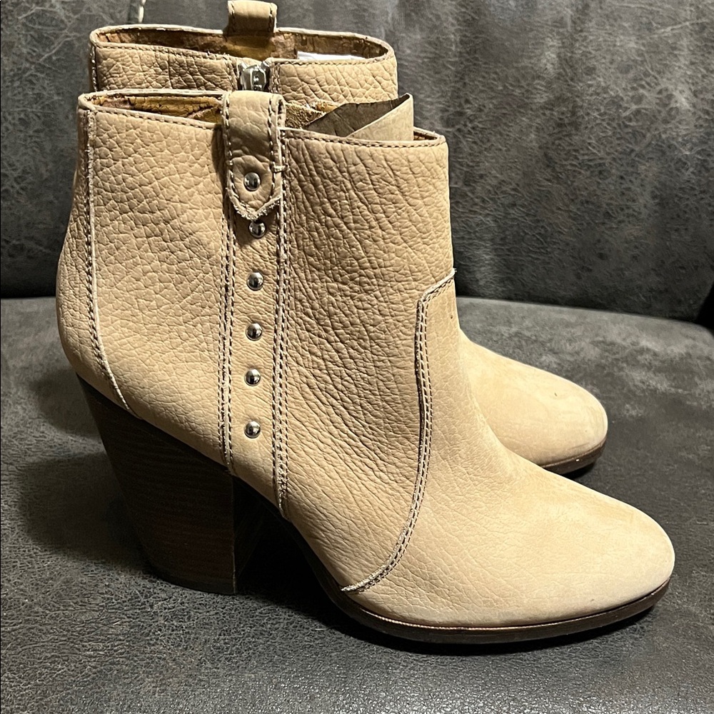 Coach Tan Ankle Booties